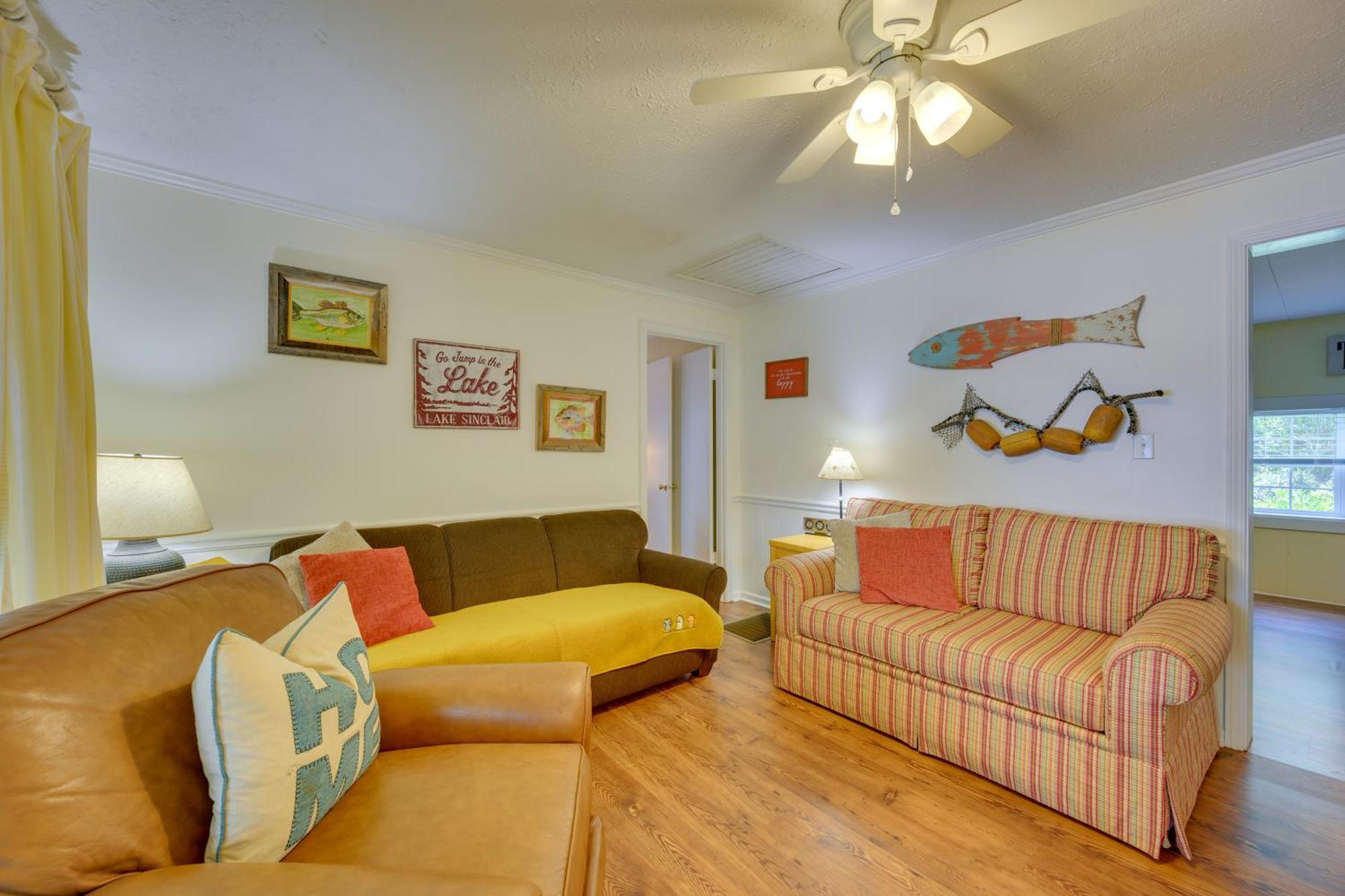 Lake Sinclair Crooked Creek Cottage With Fire Pit! Eatonton Eksteriør bilde